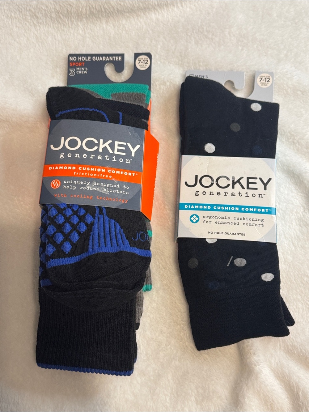 Men's Jockey Generation Crew Socks - 3 Pack and single pair Shoe size 7 - 12